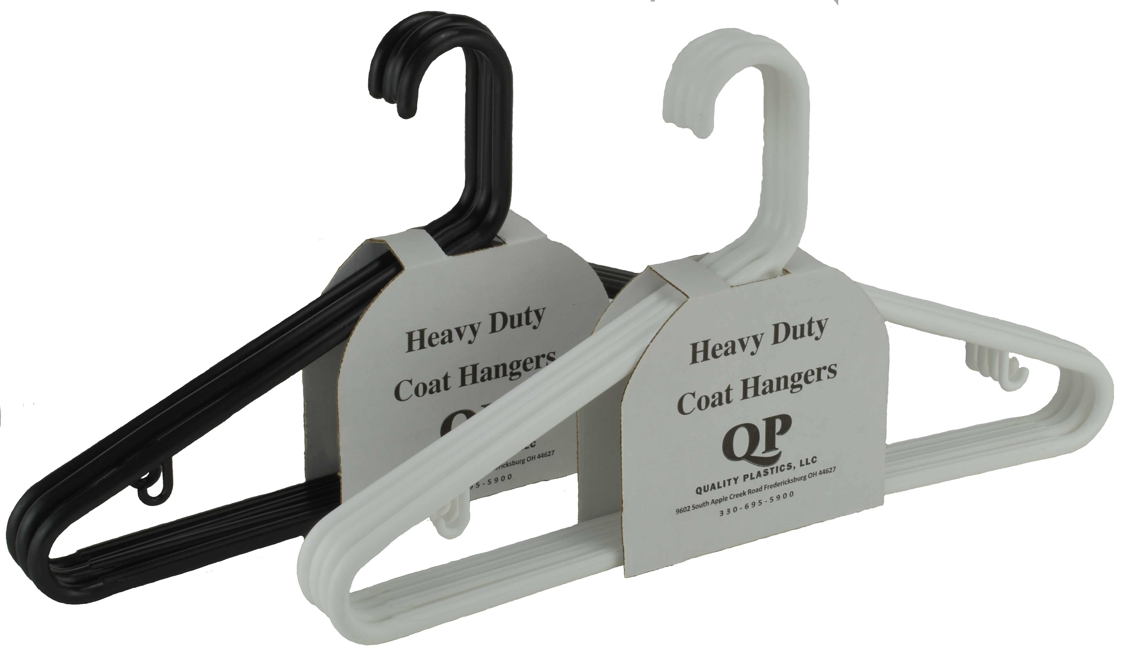 Quartet 20801 Heavy-Duty One-Piece Molded Plastic Hangers 16 3/4 inch Black 12/Pack
