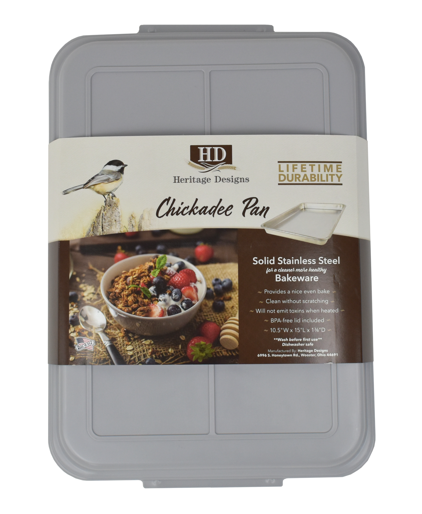 Chickadee Baking Pan - Solid Stainless-Steel